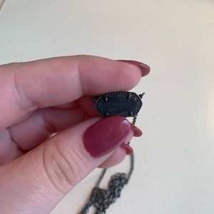 KENDRA SCOTT Black Druzy Elise Necklace